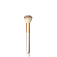 HKM-150355 Creamy White 12-Piece Makeup Brush Set with Long Wooden Handles and Synthetic Hair
