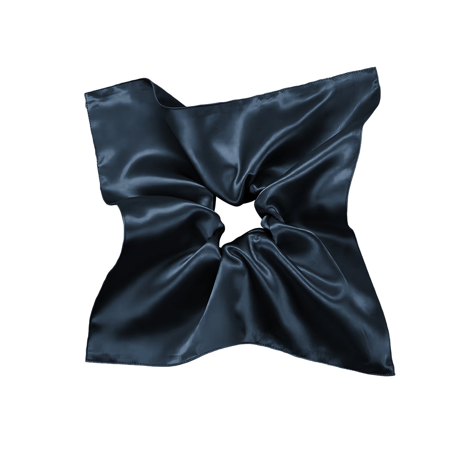 HKM-722579 Silk Square Hair Ring Accessories in Solid Colors - Navy Blue, Black, Gray Pink, Gold, Wine Red, Rose Gold, Light Brown