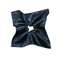 HKM-722579 Silk Square Hair Ring Accessories in Solid Colors - Navy Blue, Black, Gray Pink, Gold, Wine Red, Rose Gold, Light Brown