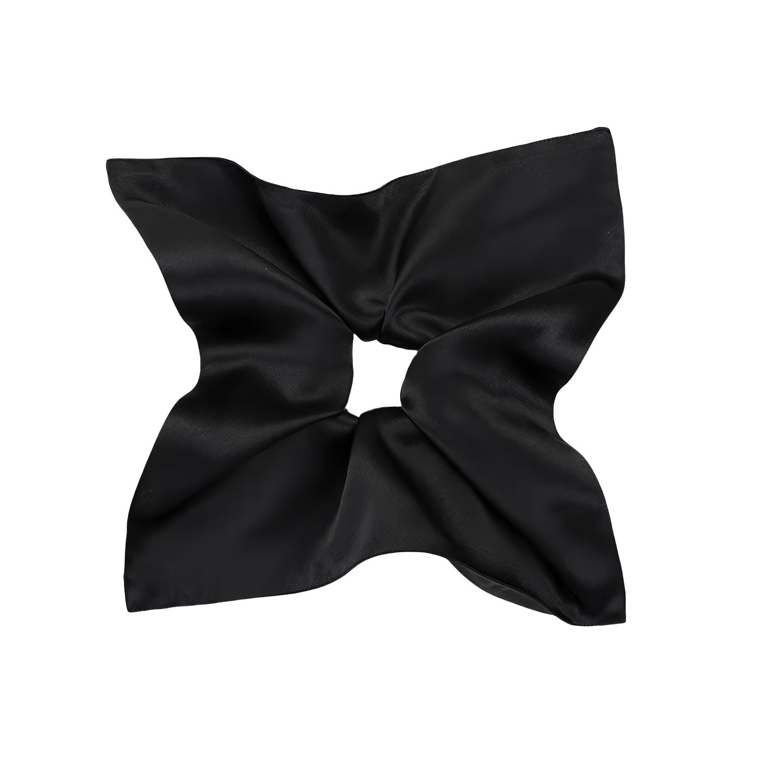 HKM-722579 Silk Square Hair Ring Accessories in Solid Colors - Navy Blue, Black, Gray Pink, Gold, Wine Red, Rose Gold, Light Brown