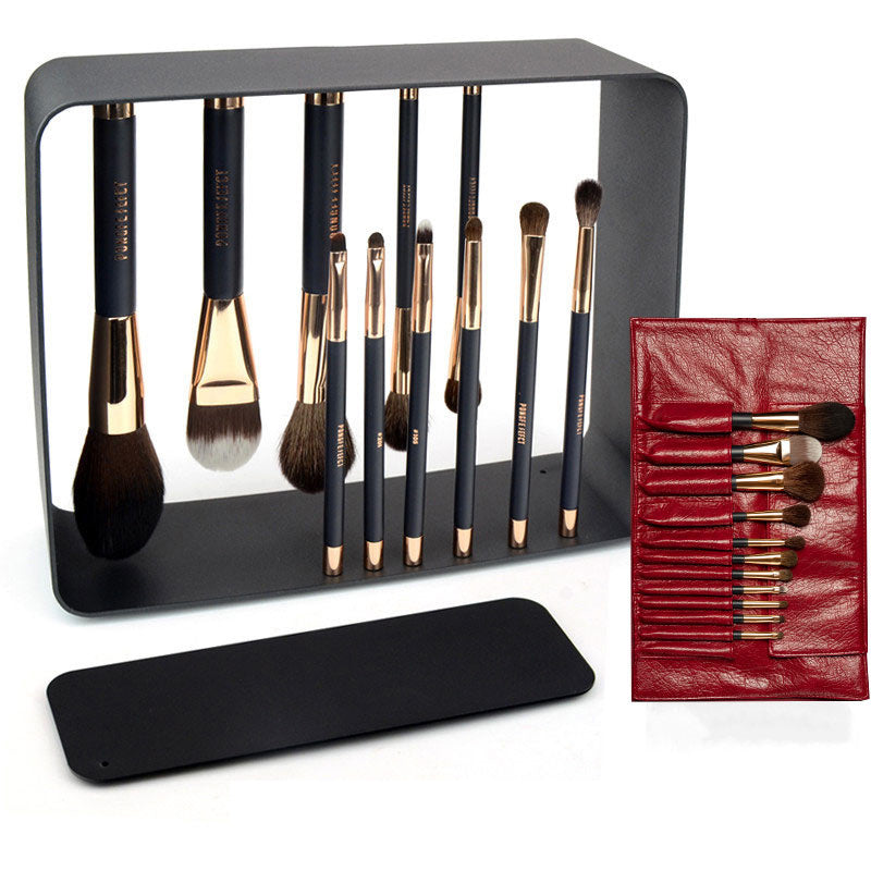 HKM-214739 Magnet Makeup Brush Set with Real Hair - Complete and Durable Tool Kit