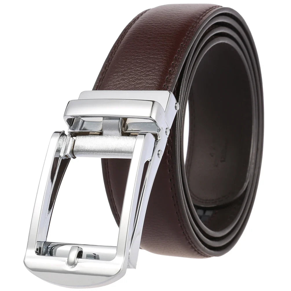HKM-267411 3.5cm Automatic Flip Closure Buckle Belt for Men