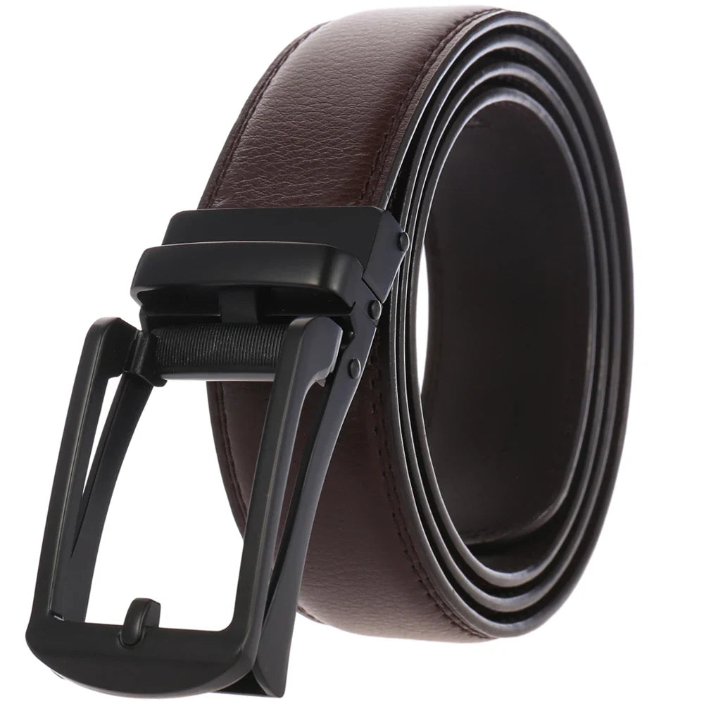 HKM-267411 3.5cm Automatic Flip Closure Buckle Belt for Men