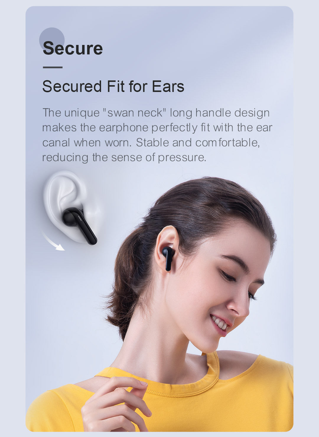 KTX-818323 True Wireless Bluetooth In-Ear Sports Headphones with Binaural Calling and Noise Reduction Features