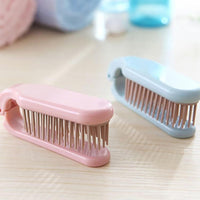 HKM-378259 Foldable Pet Brush for Travel, Soft Toothed Comb for Dogs and Cats