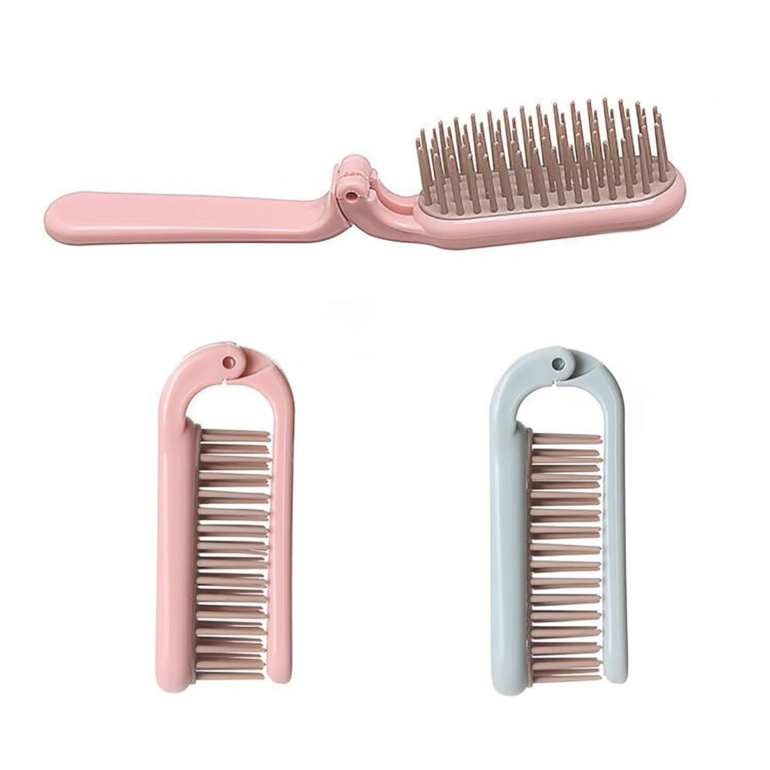 HKM-378259 Foldable Pet Brush for Travel, Soft Toothed Comb for Dogs and Cats