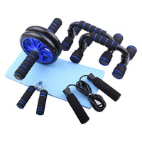 HKM-504851 Multifunctional Abdominal Wheel with 6-Piece Fitness Accessories