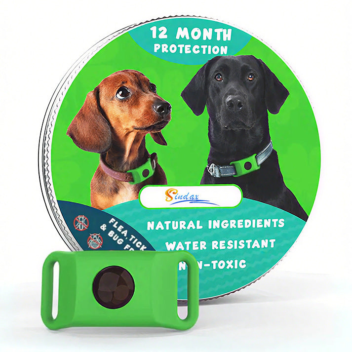 HKM-182931 Flea and Tick Prevention Collar for Dogs – Adjustable Black, Dark Pink, and Green Color Options
