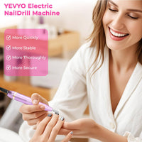 HKM-566547 Portable Electric Nail Drill Kit with Manicure Bits - User-Friendly and Lightweight Design