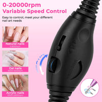 HKM-566547 Portable Electric Nail Drill Kit with Manicure Bits - User-Friendly and Lightweight Design