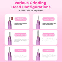 HKM-566547 Portable Electric Nail Drill Kit with Manicure Bits - User-Friendly and Lightweight Design