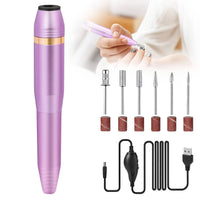HKM-566547 Portable Electric Nail Drill Kit with Manicure Bits - User-Friendly and Lightweight Design