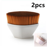 HKM-720915 Soft Synthetic Fiber Foundation and Blush Brush for Loose Powder Makeup