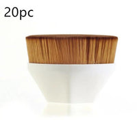 HKM-720915 Soft Synthetic Fiber Foundation and Blush Brush for Loose Powder Makeup
