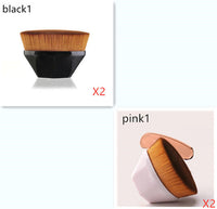 HKM-720915 Soft Synthetic Fiber Foundation and Blush Brush for Loose Powder Makeup