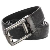 HKM-757779 Hollow Automatic Buckle Men's Cowhide Belt, Model LY33-22349-5