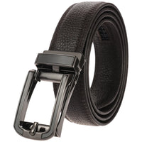 HKM-757779 Hollow Automatic Buckle Men's Cowhide Belt, Model LY33-22349-5