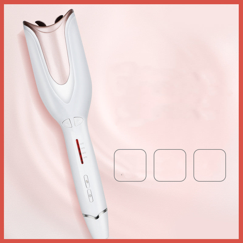 HKM-008275 Automatic Hair Curler with 21mm-30mm Ceramic Barrel, 4 Temperature Settings, Spiral Design for Quick Styling