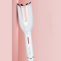 HKM-008275 Automatic Hair Curler with 21mm-30mm Ceramic Barrel, 4 Temperature Settings, Spiral Design for Quick Styling