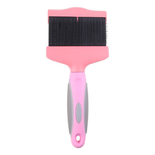 HKM-227923 Double-Sided Pet Brush for Dogs and Cats ¨C Stainless Steel Pin Grooming Tool for Shedding, Detangling, and Cleaning