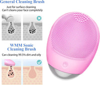 HKM-105427 High-Frequency Vibration Silicone Facial Cleansing Brush - USB Rechargeable, Waterproof, Unisex Skin Care Tool