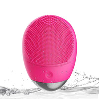 HKM-105427 High-Frequency Vibration Silicone Facial Cleansing Brush - USB Rechargeable, Waterproof, Unisex Skin Care Tool