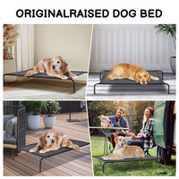 HKM-597523 Elevated Dog Bed with Breathable Textilene Mesh - Durable Steel Frame for Comfort and Support