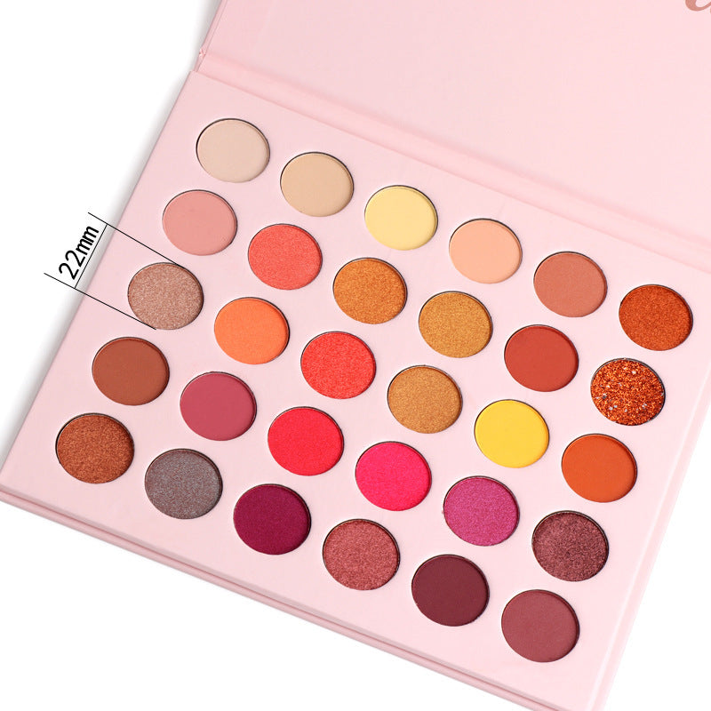 HKM-571731 Matte Metal Waterproof Eyeshadow Palette with 30 Colors for Full Coverage Enhancement