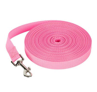 HKM-263955 15m Nylon Traction Rope for Dogs - Durable, Adjustable Leash with 2cm Width in Blue, Black, Red