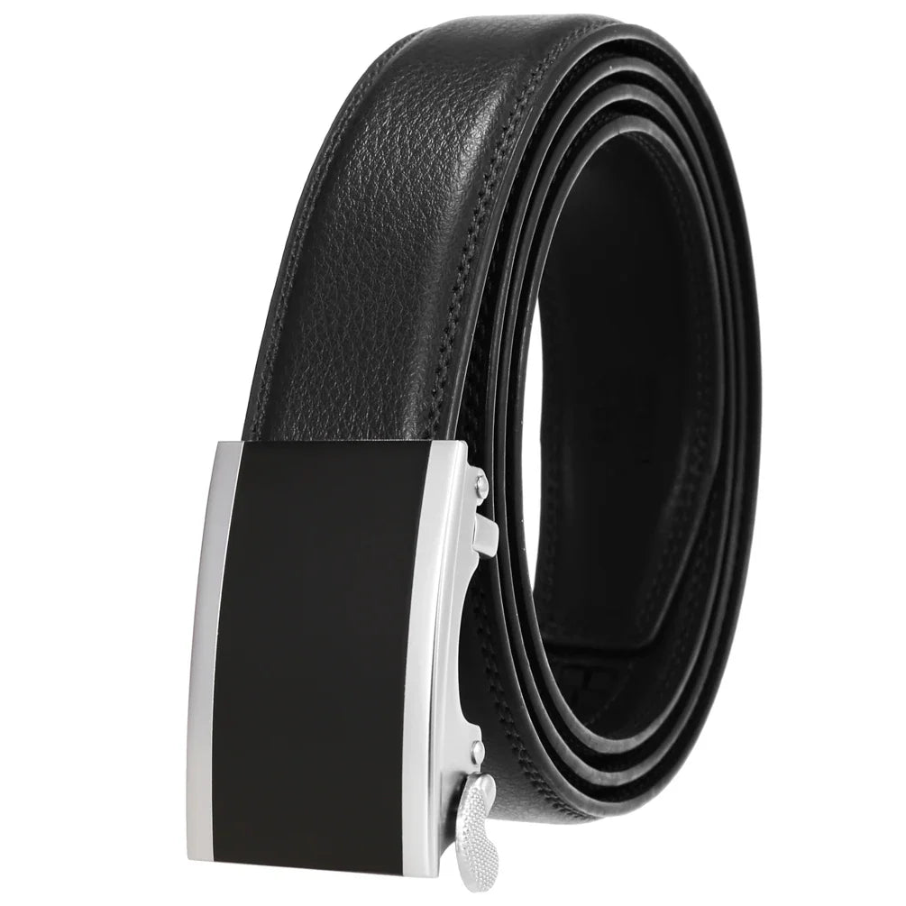 HKM-117075 Men's Genuine Leather Belt - 3.0CM Width, Versatile Style
