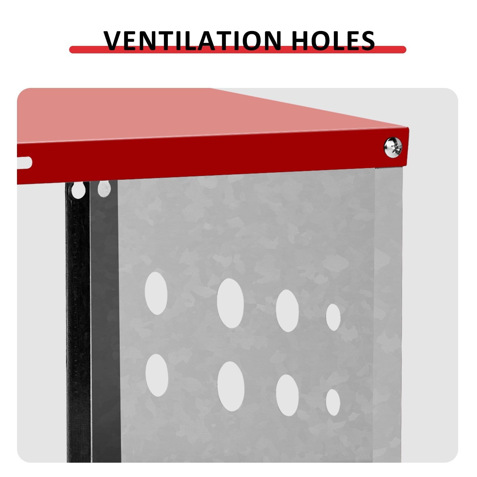 JMT-723466 8 Compartment Chicken Nesting Box for Poultry - Durable Iron and Plastic Construction, Hen-Friendly Design