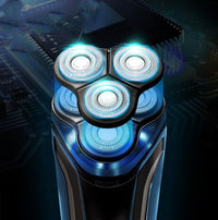 HKM-709395 Three-Head Rechargeable Electric Shaver with Lithium Battery, 5W Power, Stainless Steel Blades