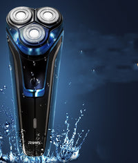 HKM-709395 Three-Head Rechargeable Electric Shaver with Lithium Battery, 5W Power, Stainless Steel Blades