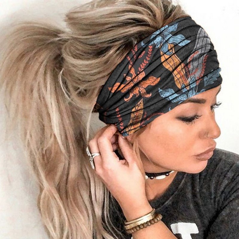 HKM-387987 Magic Turban Hair Accessory for Sports and Outdoor Activities - Versatile Polyester Headwear