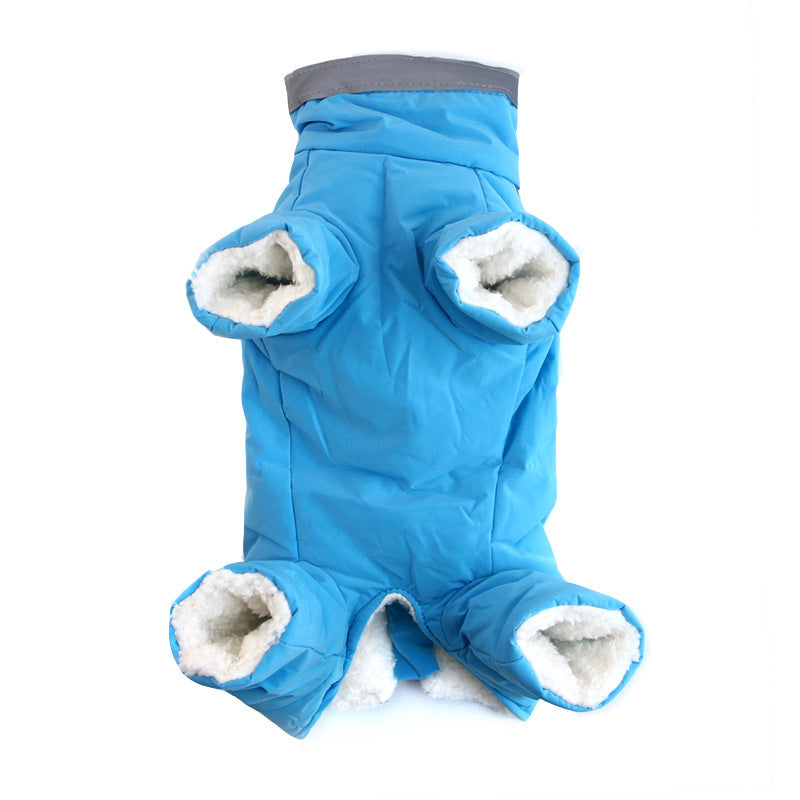 HKM-863187 Reflective Thickened Velvet Cotton Plush Dog Coat - Warm & Comfortable in Various Sizes and Colors