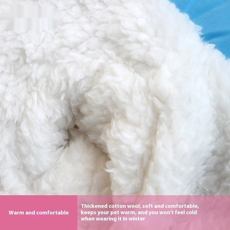 HKM-863187 Reflective Thickened Velvet Cotton Plush Dog Coat - Warm & Comfortable in Various Sizes and Colors