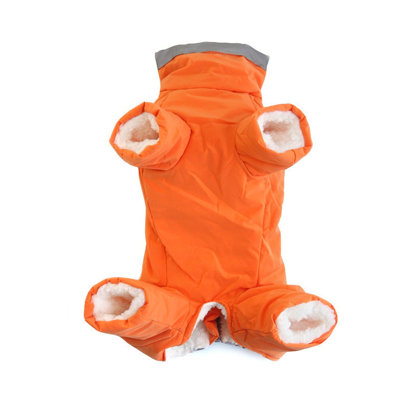 HKM-863187 Reflective Thickened Velvet Cotton Plush Dog Coat - Warm & Comfortable in Various Sizes and Colors