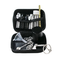 HKM-037587 Multi-Functional Metal Medicine Box with Keychain and Storage Features
