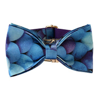 HKM-425811 Purple Cotton Bowknot Dog Collar with Metal Buckle - Adjustable Size S to XL