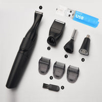 HKM-642707 Men's Electric Trimmer Set with Nose and Eyebrow Grooming Tools
