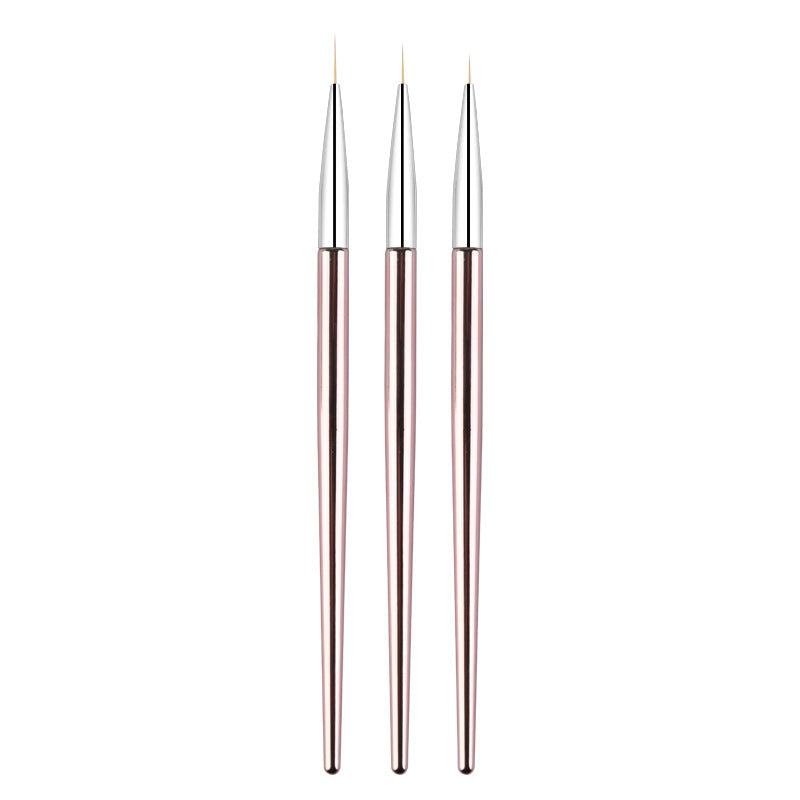 HKM-986771 Rose Gold Nail Art Drawing Pens - 3-Piece Set