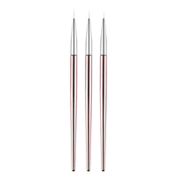 HKM-986771 Rose Gold Nail Art Drawing Pens - 3-Piece Set