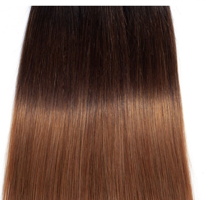 KTX-469331 Medium Long Real Hair Weave for All Skin Tones and Face Shapes, Heat Dyeable