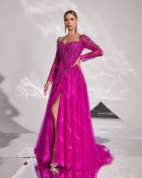 HKM-299859 Rose Pink Evening Dress for Women, Model EZ25058