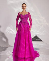 HKM-299859 Rose Pink Evening Dress for Women, Model EZ25058
