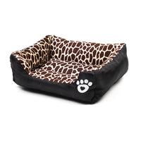 HKM-314963 Cozy Cotton Nest for Pets in Animal Patterns - Leopard, Deer, Zebra, Available in S, M, L Sizes