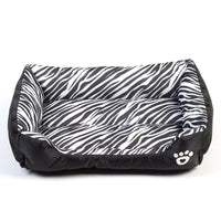 HKM-314963 Cozy Cotton Nest for Pets in Animal Patterns - Leopard, Deer, Zebra, Available in S, M, L Sizes