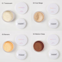 HKM-650771 Matte Oil Control Loose Powder - Translucent, Cool Beige, Banana, Medium Deep - 40g