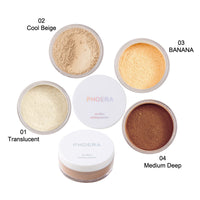 HKM-650771 Matte Oil Control Loose Powder - Translucent, Cool Beige, Banana, Medium Deep - 40g
