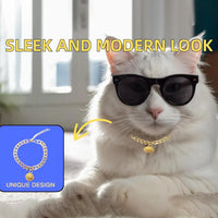 HKM-206995 Adjustable Metal Cat and Dog Necklace with Bell - Lightweight Aluminum Collar for Pets